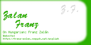 zalan franz business card